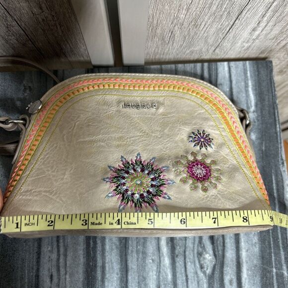 Desigual Crossbody Shoulder Bag Embroidered Mandalas Small - Picture 11 of 14